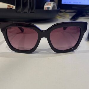 Michael Kors Black Frame Sunglasses with Pink Lenses